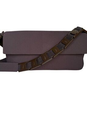 Salvatore Ferragamo Vintage Baguette Shoulder Bag Vara Chain Strap Brown